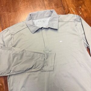 GORUCK Long Sleeve Polo Shirt Mens Large Sage Performance Tactical Rucking Tee